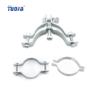 pole clamp attached secondary racks circular-like shape power line hardware Pole clamp