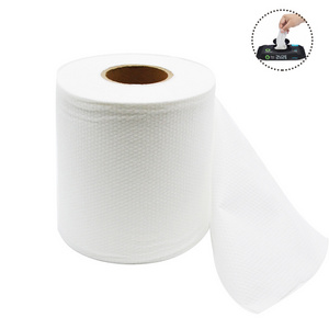 30gsm woodpulp bamboo embossed non woven roll polyester viscose white spunlace nonwoven fabric for wet wipes