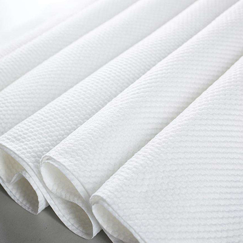 30gsm woodpulp bamboo embossed non woven roll polyester viscose white spunlace nonwoven fabric for wet wipes