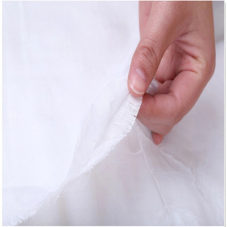 100% Organic White Cotton Gauze Muslin Fabric In Rolls Fabrics For Baby Bedding