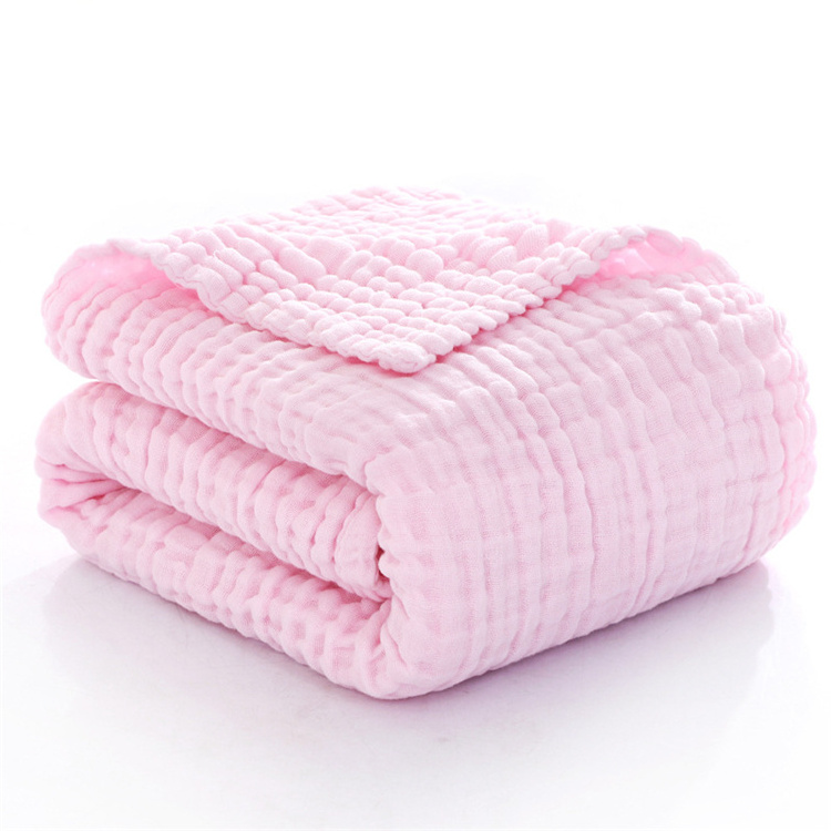 High Quality 100% Organic Cotton 6 Layers Muslin Gauze Baby Blanket