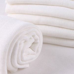 100% Organic White Cotton Gauze Muslin Fabric In Rolls Fabrics For Baby Bedding