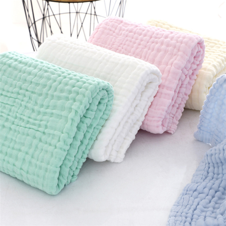 High Quality 100% Organic Cotton 6 Layers Muslin Gauze Baby Blanket