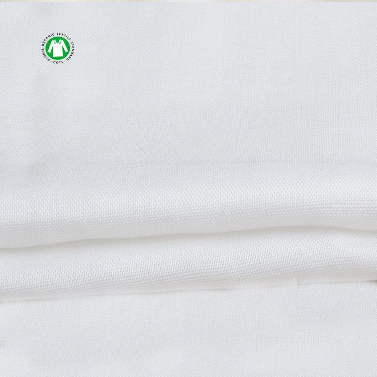 100% Organic White Cotton Gauze Muslin Fabric In Rolls Fabrics For Baby Bedding