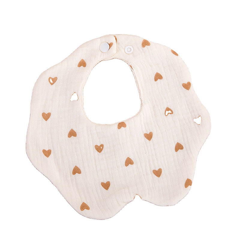 Wholesale Custom Reusable Soft Button Anti Dirty Saliva Towel Organic Cotton Bibs Baby Waterproof Baby Bibs