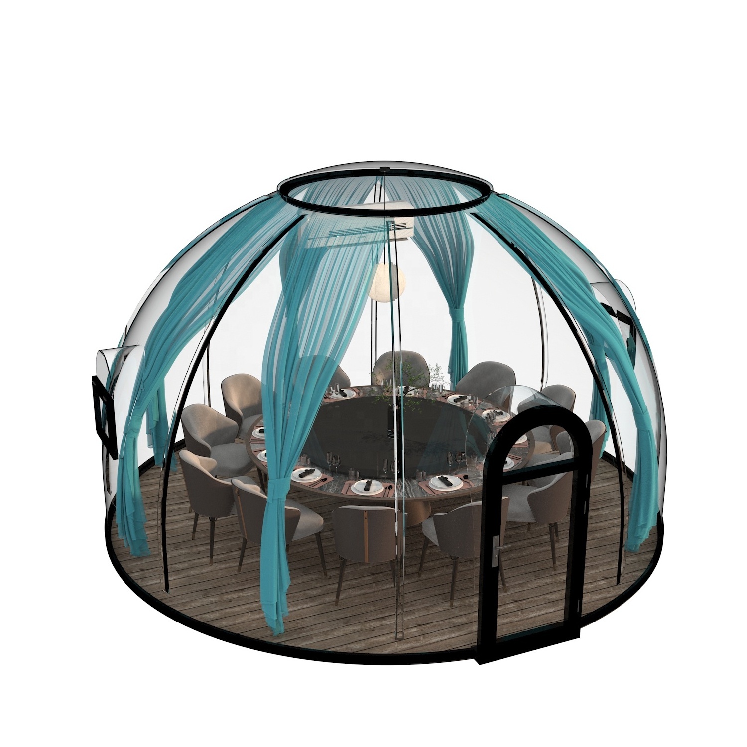 luxury 3.8m clear outdoor igloo dome house tents for restaurant dining