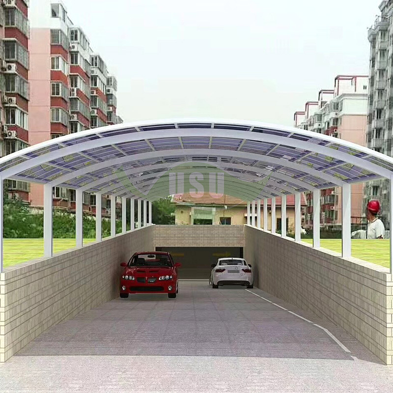 high snow load aluminum structure uv resistant polycarbonate car parking shed for motorcycle