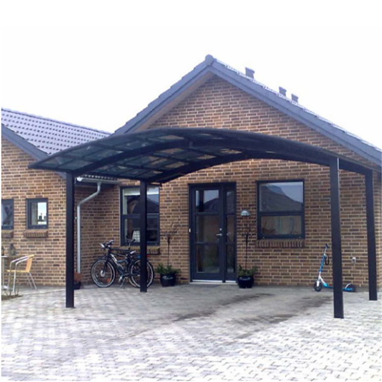 factory direct wholesale metal frame polycarbonate roof carport /garage/car paring shed