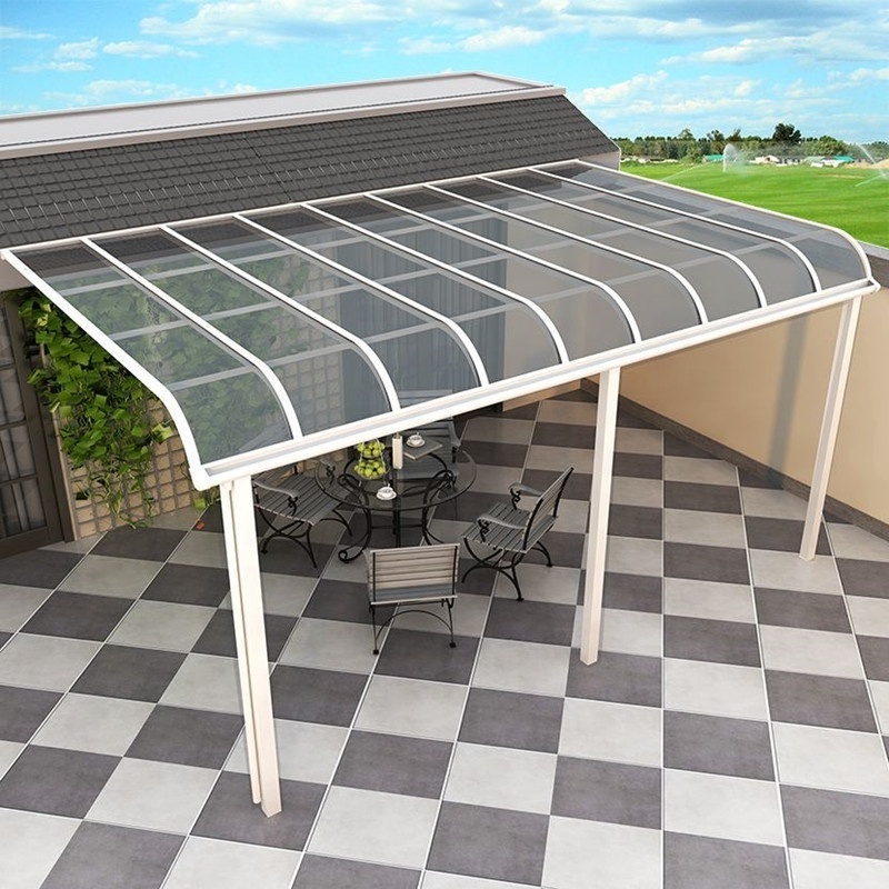 Outdoor easy assemble solid polycarbonate gazebo shed balcony canopy