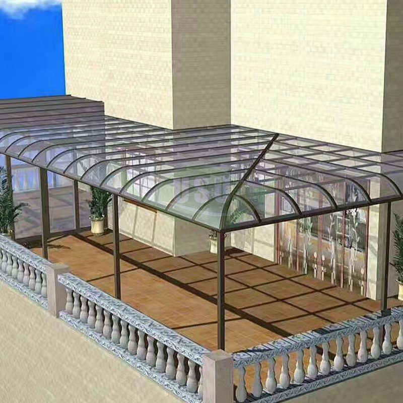 DIY outdoor large size polycarbonate canopy sunshade awning for balcony patio garden gazebo cover