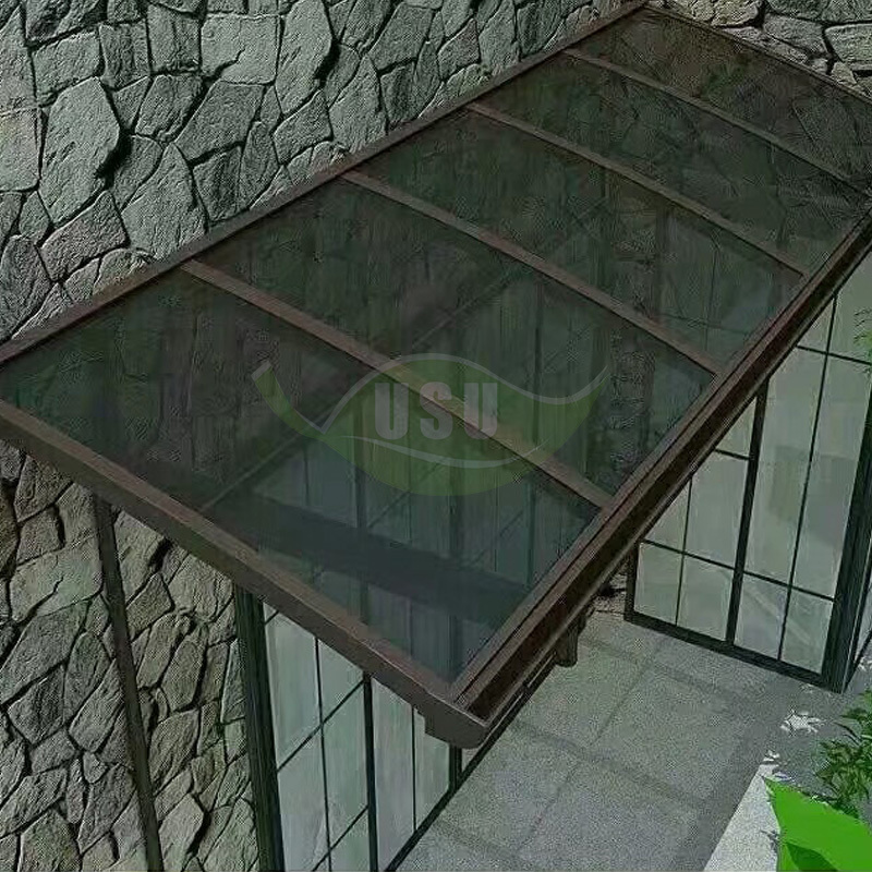 DIY outdoor large size polycarbonate canopy sunshade awning for balcony patio garden gazebo cover