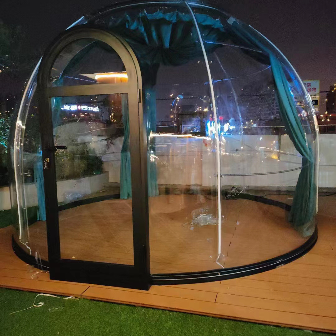 personal playground transparent hard polycarbonate sheet igloo bubble dome tent