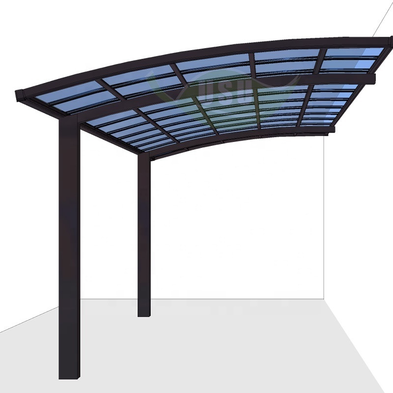 car parking Simple and robust aluminium carports with polycarbonate sheet flat roof