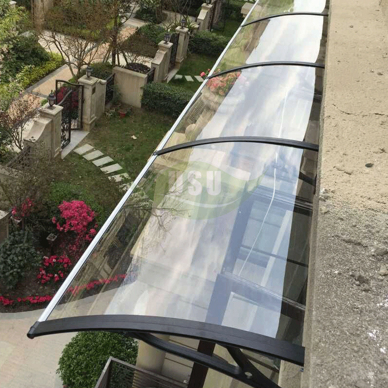 Wholesale Rain Shelter Patio Roof Cover Stainless Steel Bracket PC Awning Door Canopy