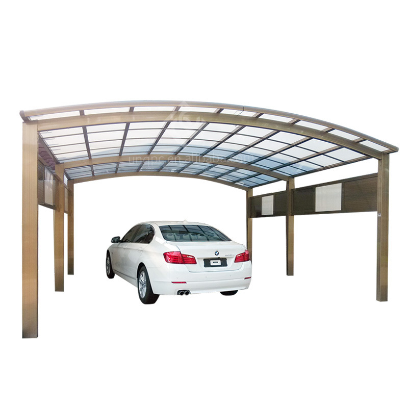 wholesale modern design cantilever arched polycarbonate roof metal aluminum frame carport/garages/car parking tent