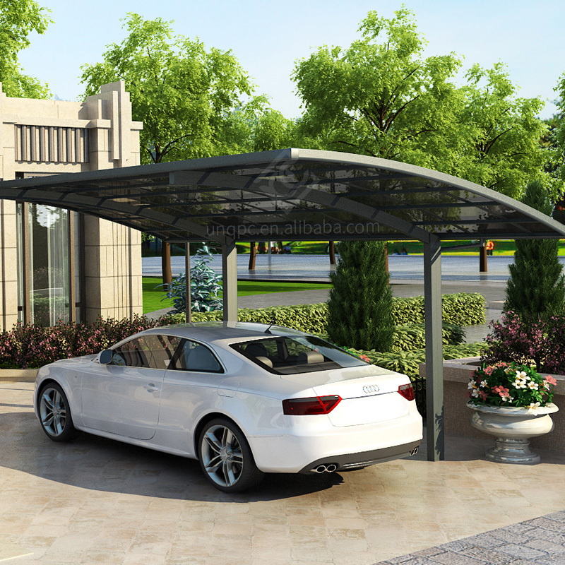 cheap Cable car garage Aluminium Sunshading Carport for Park High Grade Easy DIY Elegant Aluminium/Solid PC Home Car port