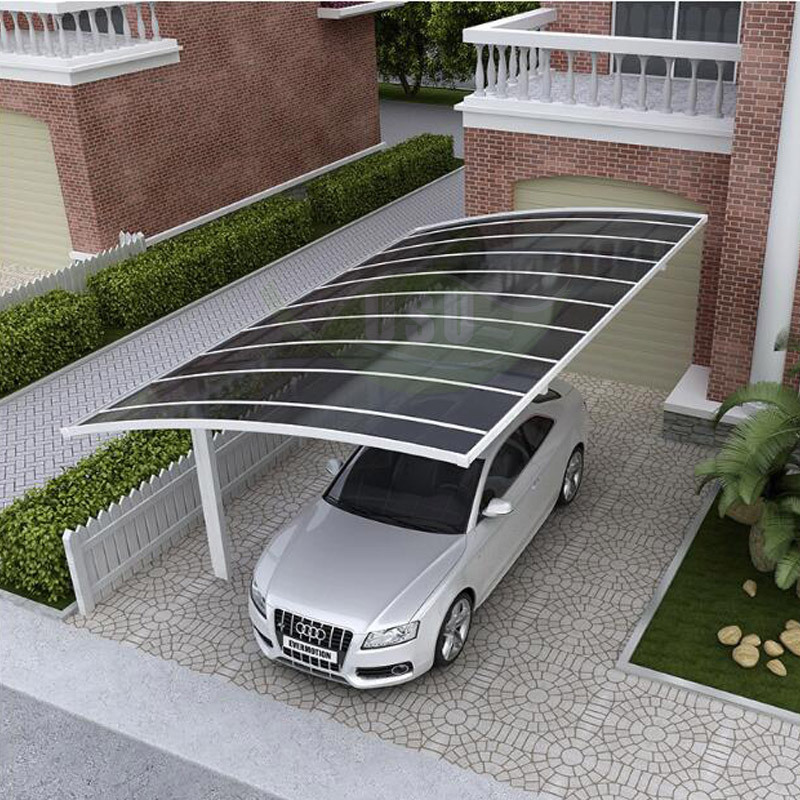 car parking Simple and robust aluminium carports with polycarbonate sheet flat roof