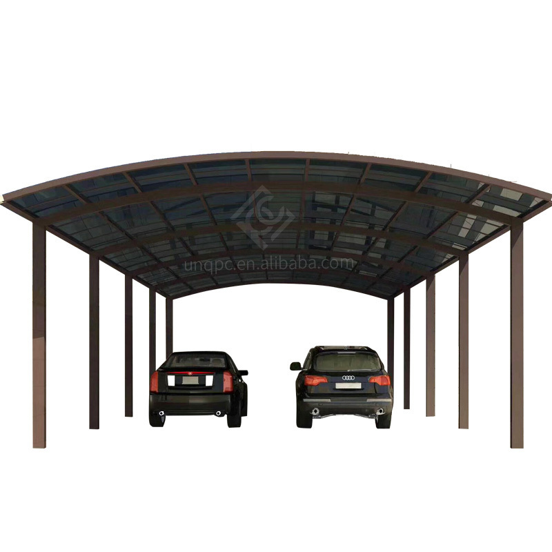 outdoor rain proof 2 cars and parking Easily Assembled Aluminum Gazebo Retractable Awning Pergola Carport