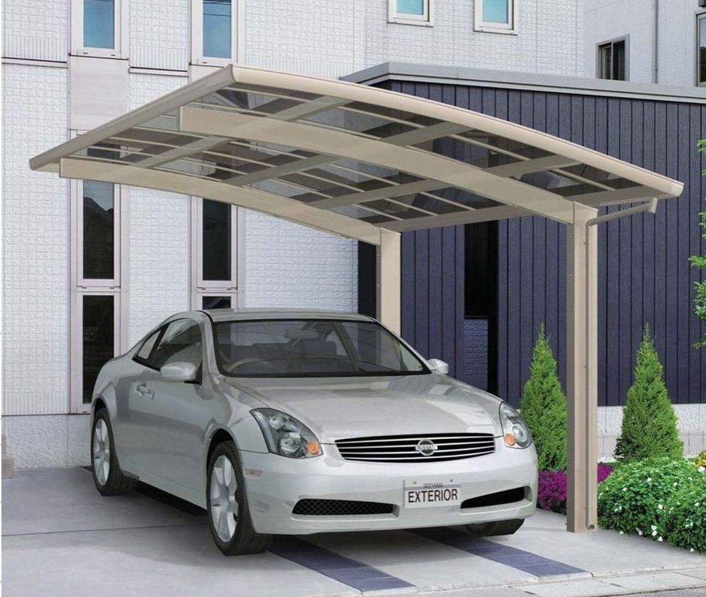 3x5.5m waterproof polycarbonate roofing aluminum alloy carport free standing portable car shelter canopies