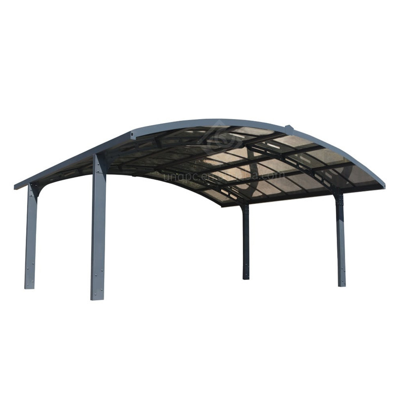 Modern 4 post polycarbonate roof cover metal garage carports for car