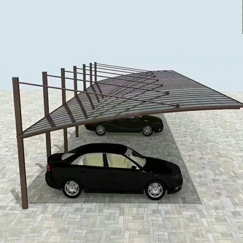 Car Shelter Canopies Carports Garages Type Aluminium Customised smoke grey Metal Wood Key Frame Sail Color Parking Feature