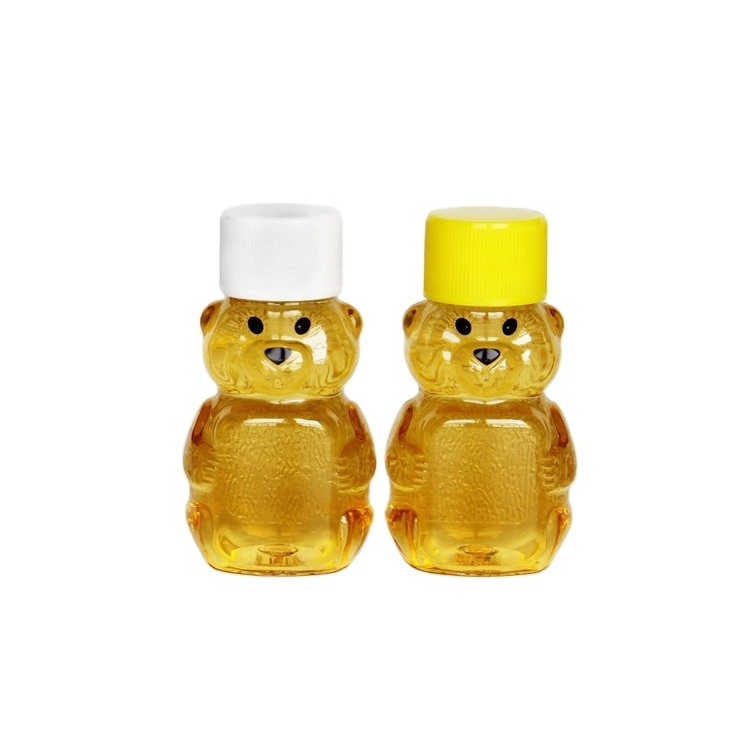 Honey Bear 2Oz Plastic Squeeze Bottle With Screw Cap Small Miniature Container