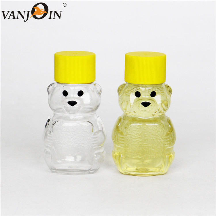 350g plastic bee honey jar empty plastic honey packing teddy bear shape bottle