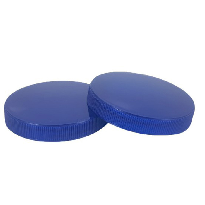 Air-tight seal 70-400 black ribbed cap with a foam liner  70 mm plastic jars white custom Ribbed Size Screw Lids