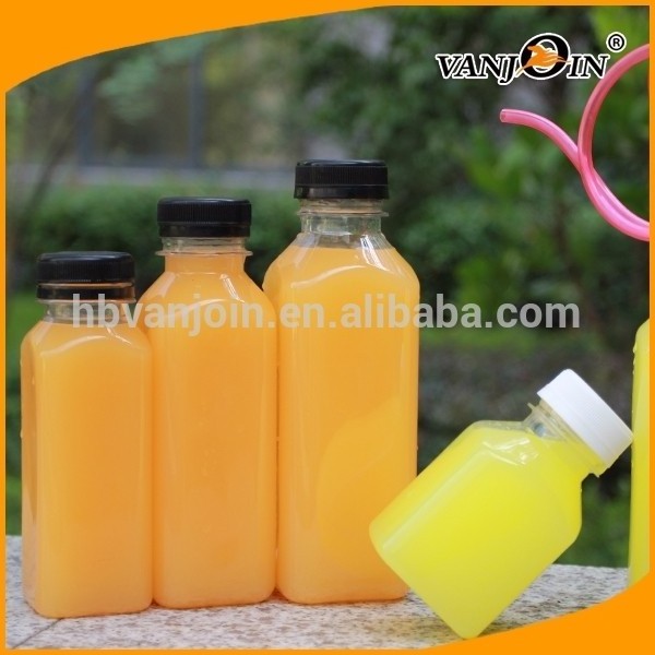 12 16 Oz 350Ml Water Drink BPA Free Bottle Clear Juice Plastic Empty PCR PLA Square Juice Containers Beverage Bottle For Tea