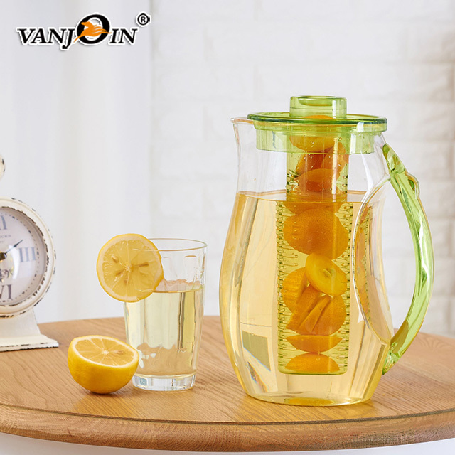 2.9 Quart 2.75 Liters Acrylic Plastic Fruit Infusion Water Pitcher