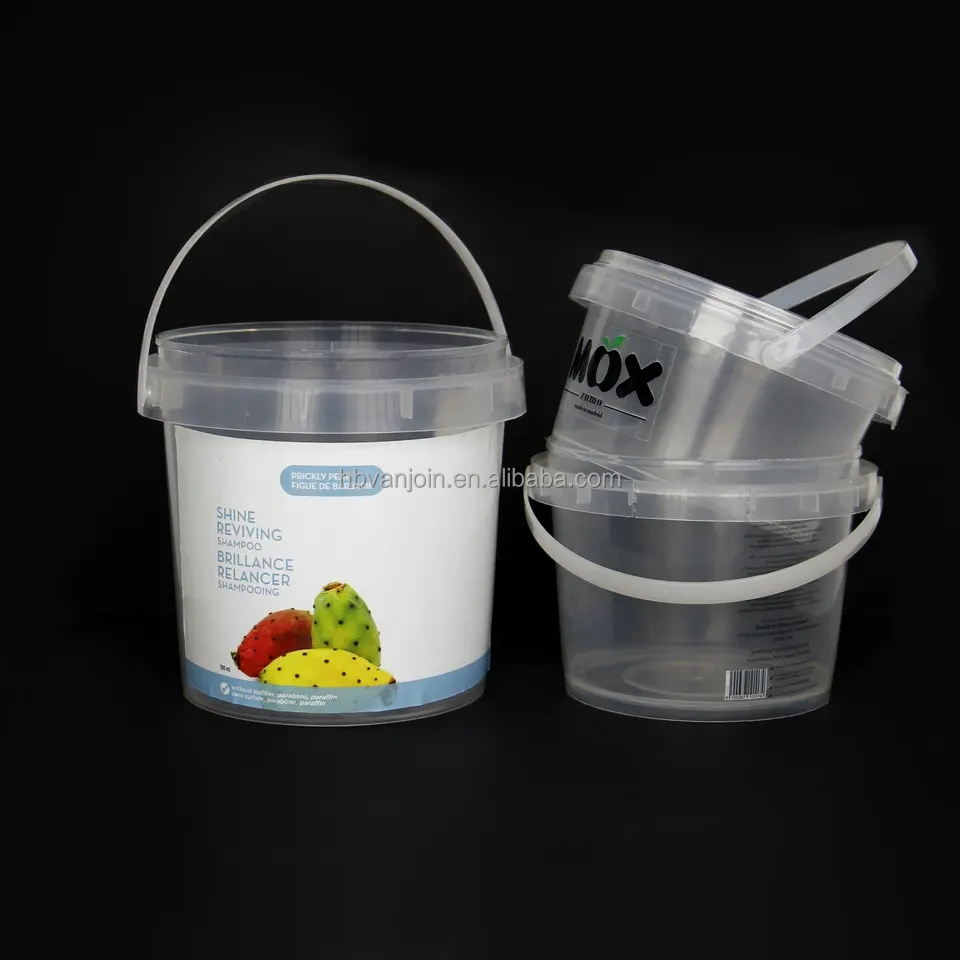 32 OZ Plastic Drink Buckets Wholesale 1000ml 700ml BIG Volume Disposable Fruits Container Clear Bucket Cups With Lid