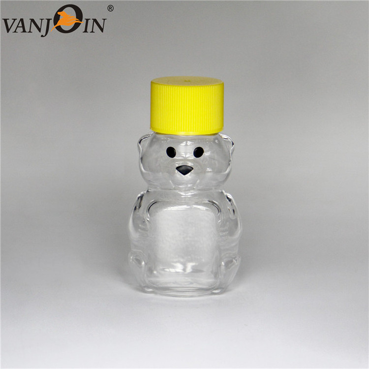 350g plastic bee honey jar empty plastic honey packing teddy bear shape bottle