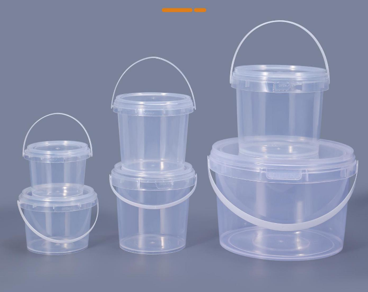 500ML 1L 2L Plastic Deli Food Storage Containers Cotton Candy Bucket Fruits Tea Take Away Bucket with Airtight Lids