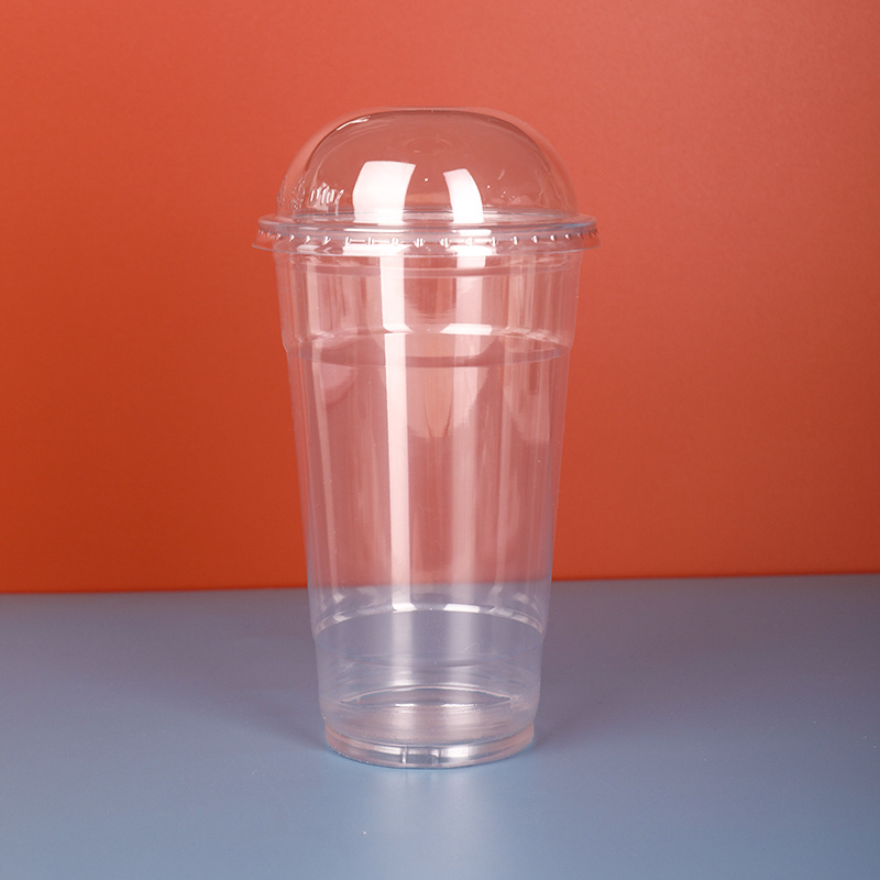 Free Samples offered of Multiple Sizes High Clear PET Cold Drink Lemonade Plastic Cup with Dome Lid