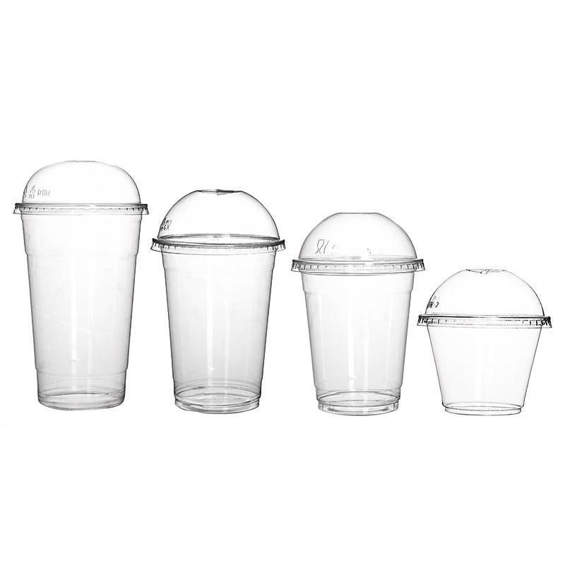 Free Samples offered of Multiple Sizes High Clear PET Cold Drink Lemonade Plastic Cup with Dome Lid