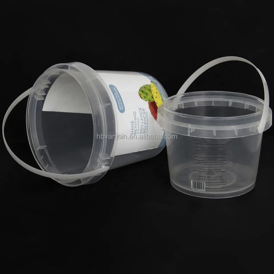 32 OZ Plastic Drink Buckets Wholesale 1000ml 700ml BIG Volume Disposable Fruits Container Clear Bucket Cups With Lid