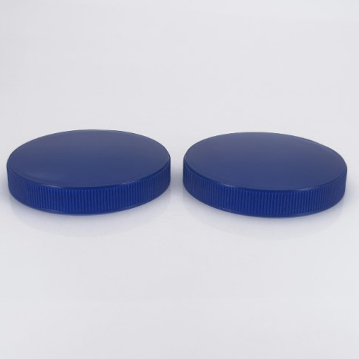 Air-tight seal 70-400 black ribbed cap with a foam liner  70 mm plastic jars white custom Ribbed Size Screw Lids