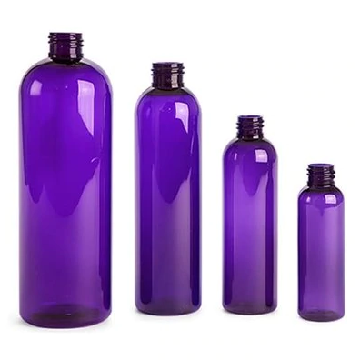 2oz 4oz 8 oz 16 oz Matte Black Empty Bottles or PET Plastic Cosmo Bullet Bottle for hair Oils