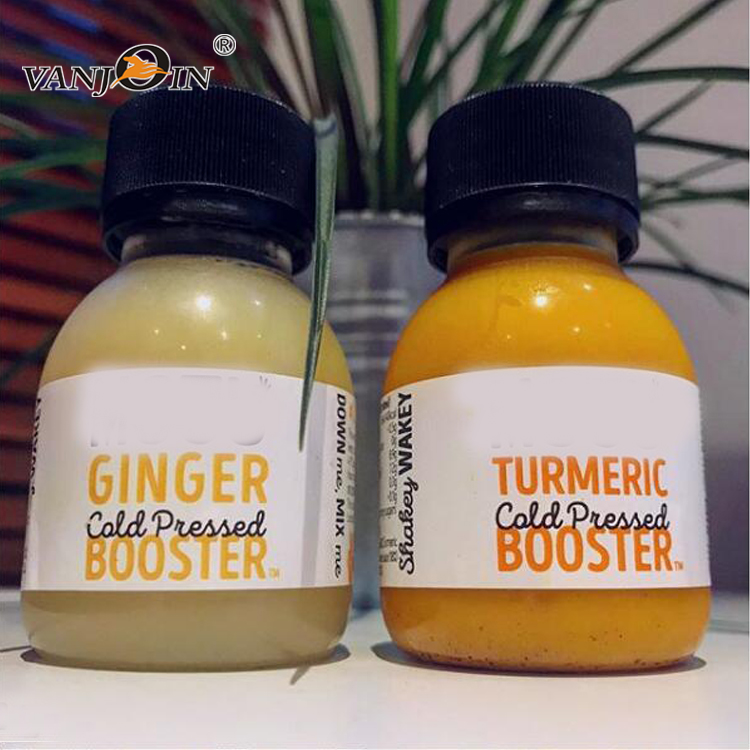 Mini 2oz 60ml 3oz 100 ml 4oz 120ml Small Empty PET Plastic Juice Drink Bottle Energy Ginger Shot Bottles with Caps