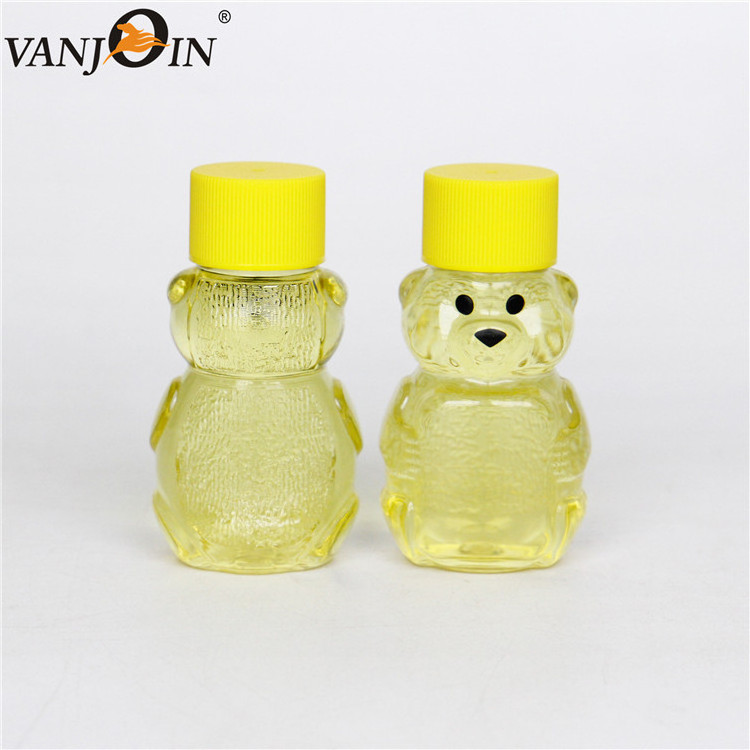 350g plastic bee honey jar empty plastic honey packing teddy bear shape bottle