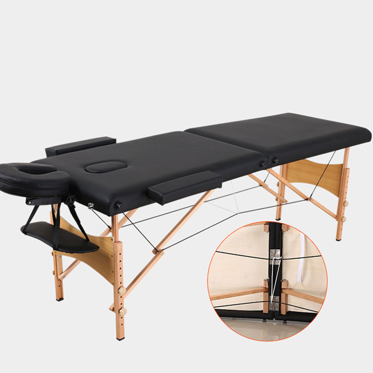 Professional Salon Spa Furniture Wooden Folding  Beauty Massage Table folding wooden massage bed