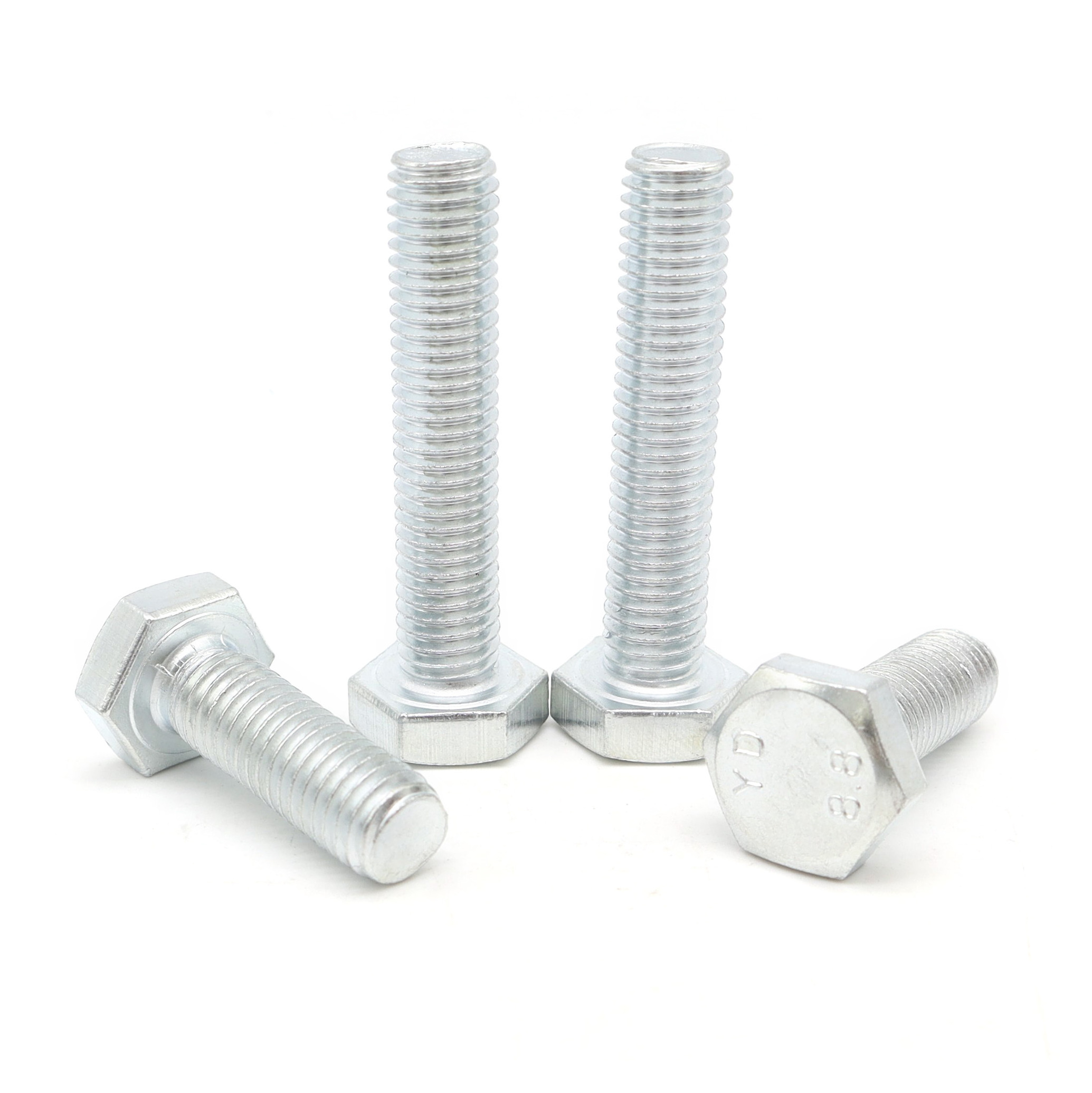 8.8 Grade Zinc Plated Hex Head Bolts Hexagon Bolts DIN 933 M4 M5 M6 M8 M10 M12 M14 M16 M18 M20 M22 M24 Hexagon Bolt