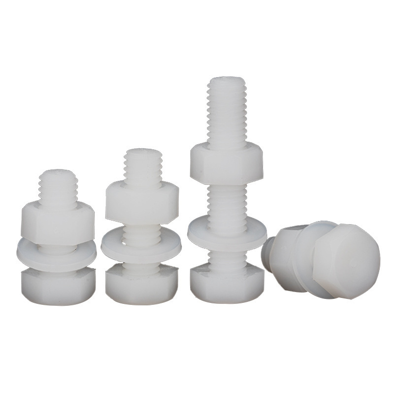 Nylon Outer Hexagon Screw And Nut Flat Washer Set Plastic Cap Hex Bolts And Nuts Fasteners Shanghai