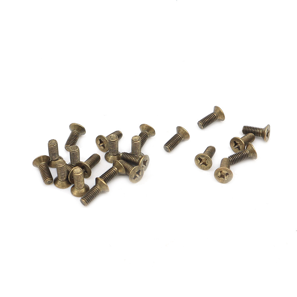 Copper Cross Flat Head Screws Brass Countersunk Cross Slot Machine Screws Pure Copper Flat Head Screws Wholesale