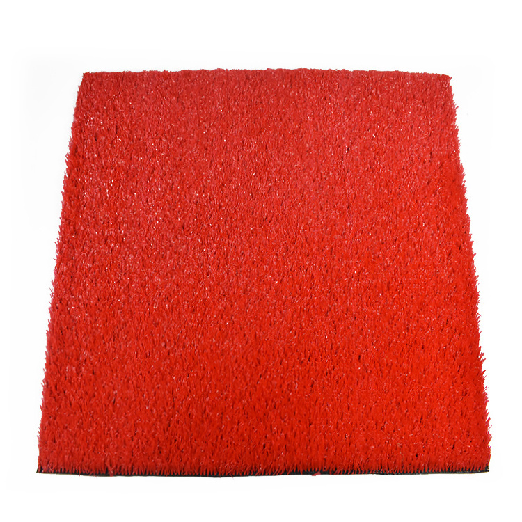 Red Artificial Grass Carpet Rolls Decor Mats Sale Artificial Turf Wholesale Yellow Artificial Turf Grass