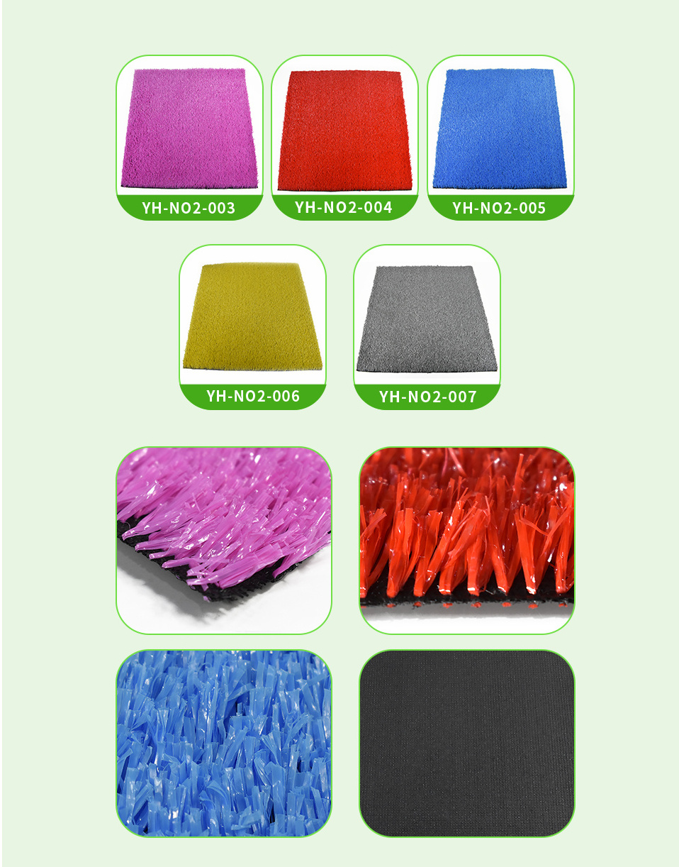 Red Artificial Grass Carpet Rolls Decor Mats Sale Artificial Turf Wholesale Yellow Artificial Turf Grass