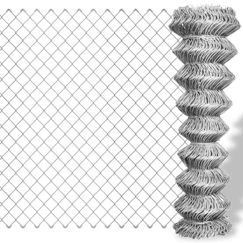 Security Chain Link Fence with Metal Frame for Farm Highway Driveway Gates Fence Post Caps-Fence Hardware Included