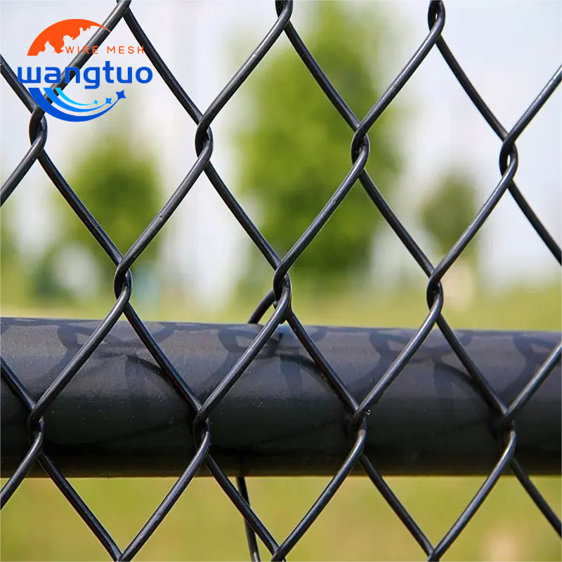 Security Chain Link Fence with Metal Frame for Farm Highway Driveway Gates Fence Post Caps-Fence Hardware Included