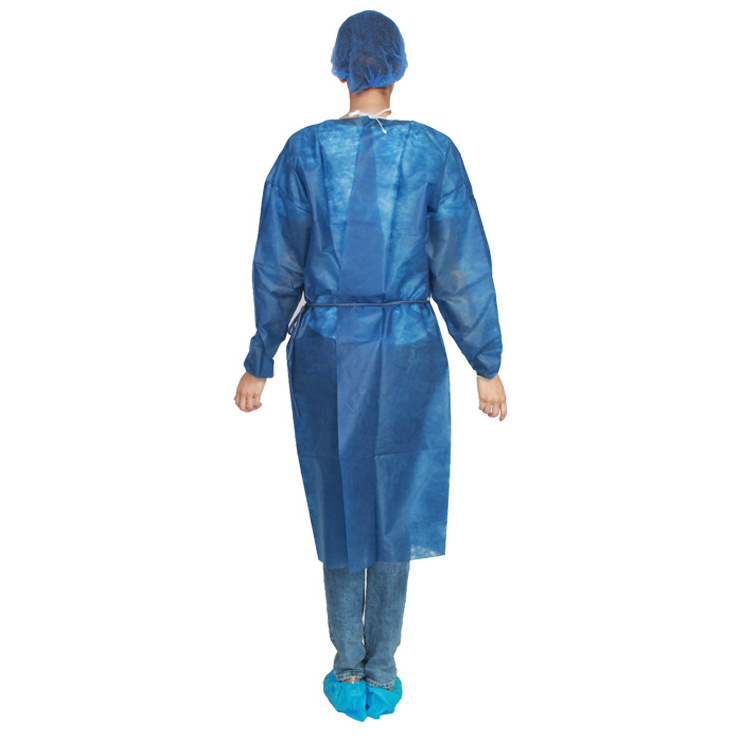 Disposable CE EN13795 approved PP SMS Surgical Gown AAMI level 1/2/3/4 Dental Medical Isolation Gown for hospital