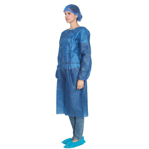 Disposable CE EN13795 approved PP SMS Surgical Gown AAMI level 1/2/3/4 Dental Medical Isolation Gown for hospital